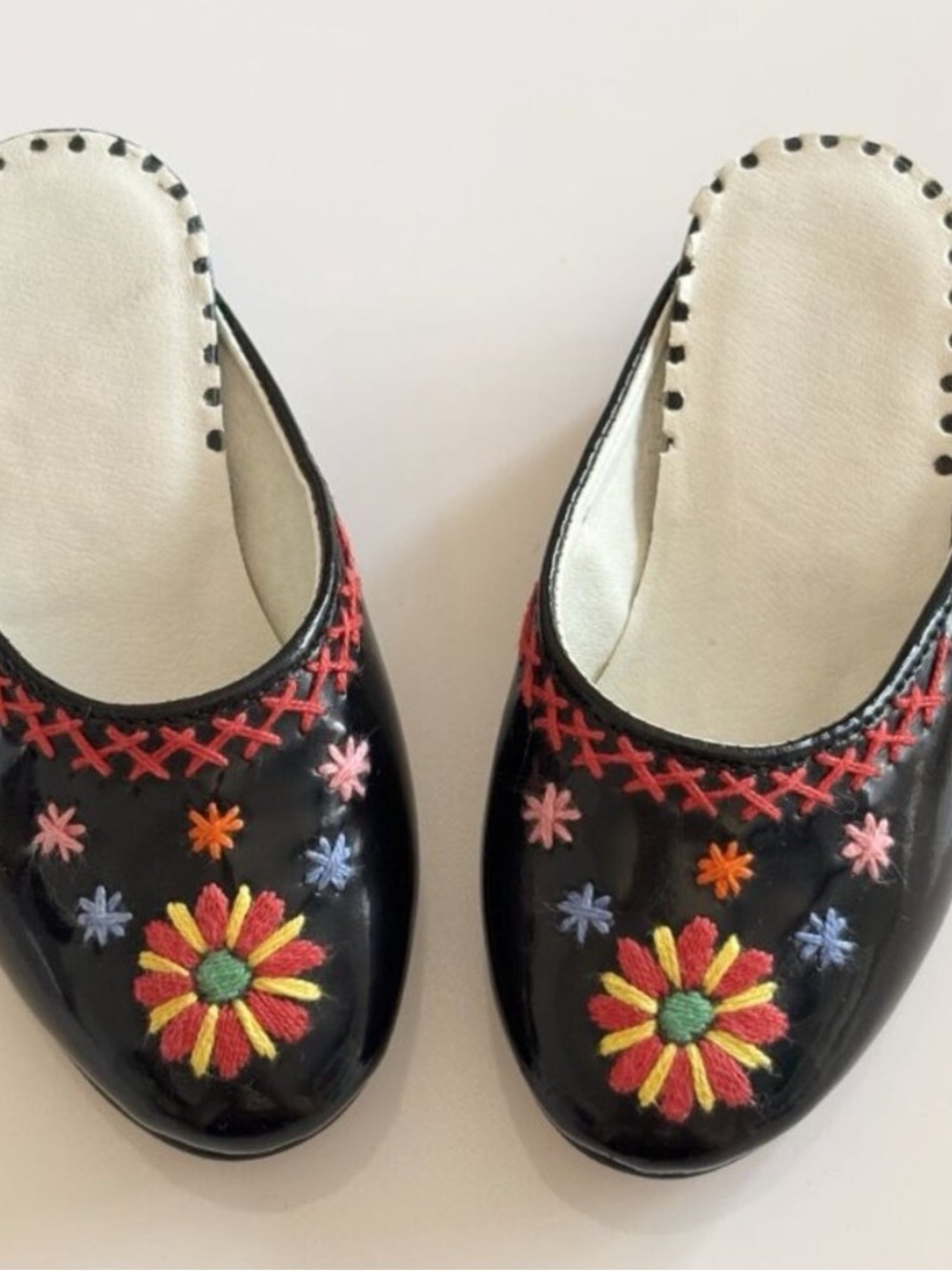 Traditional Portuguese Folk Clogs Embroidered Leather Chinelas Bordadas Socas